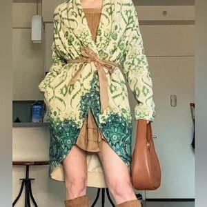 Anthropology Moth green clasp front jacket